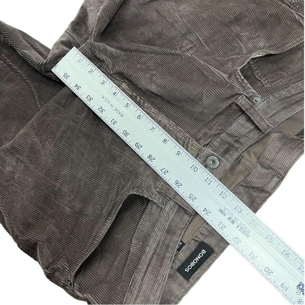 Bonobos Corduroy Pants Mens 40x29 Brown‎ Straight Casual Cotton Stretch
